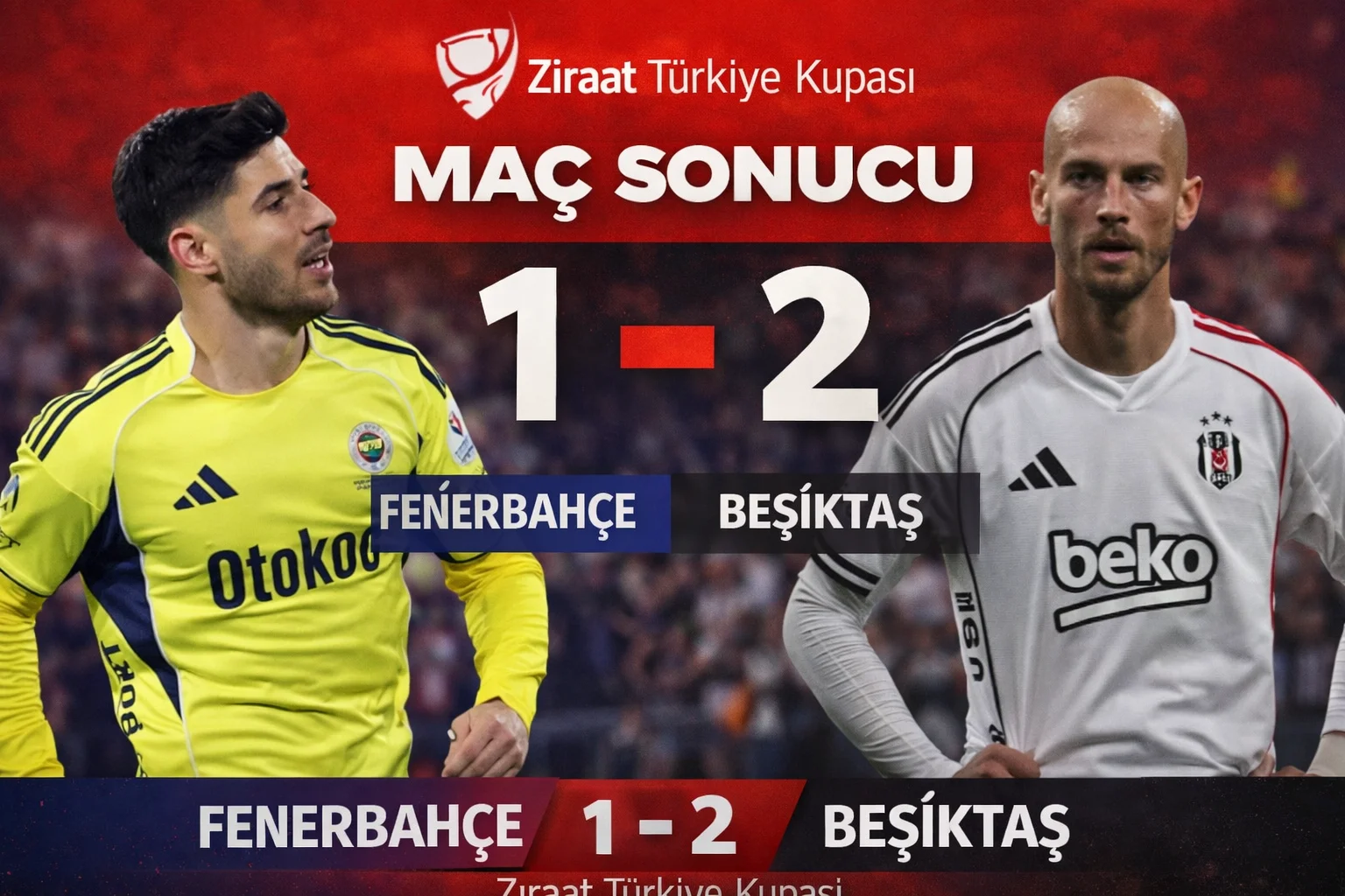 Fenerbahçe 1-2 Beşiktaş Ziraat Türkiye Kupası Maç Sonucu.webp